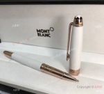 Mont Blanc Pens Replica Meisterstuck Rose Gold & White Rollerball Pen